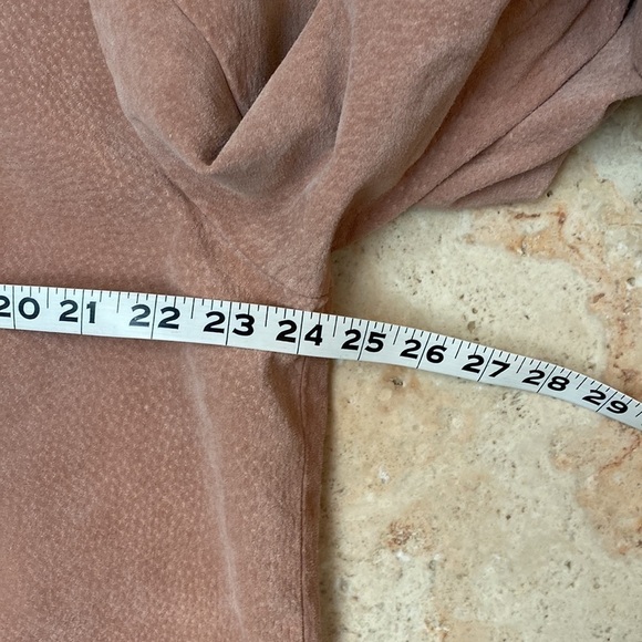 VTG Leather coat Jacket blazer Womens XL Pink  Suede Patch pockets Barn jacket - Picture 10 of 10